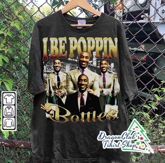 Discover Vintage 90s Graphic Style I Be Poppin Botlles T-Shirt