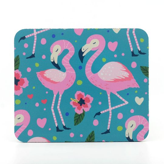 Discover Mouse Pad-Blue Flamingo