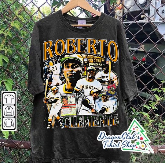 Discover Vintage 90s Graphic Style Roberto Clemente T-Shirt - Roberto Clemente Shirt