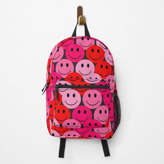 Discover Preppy Room Decor - Smiley Face Repeat Pattern Backpack