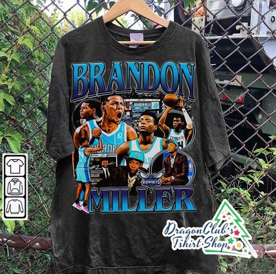 Discover Vintage 90s Graphic Style Brandon Miller T-Shirt Basketball T-Shirt