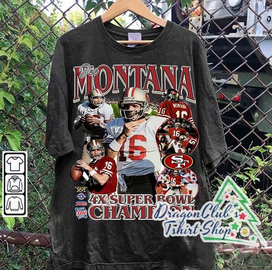 Discover Vintage 90s Graphic Style Joe Montana T-Shirt Football T-Shirt