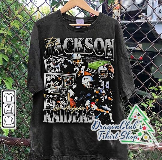 Discover Vintage 90s Graphic Style Bo Jackson Football T-Shirt Football T-Shirt