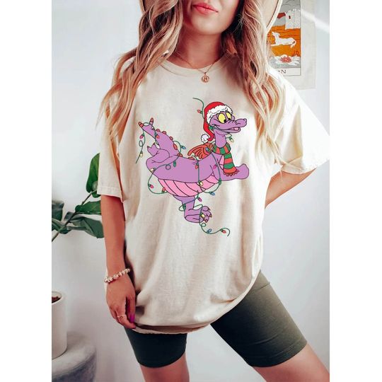 Discover Santa Figment Dragon Christmas Lights Shirt, Figment Merry Christmas