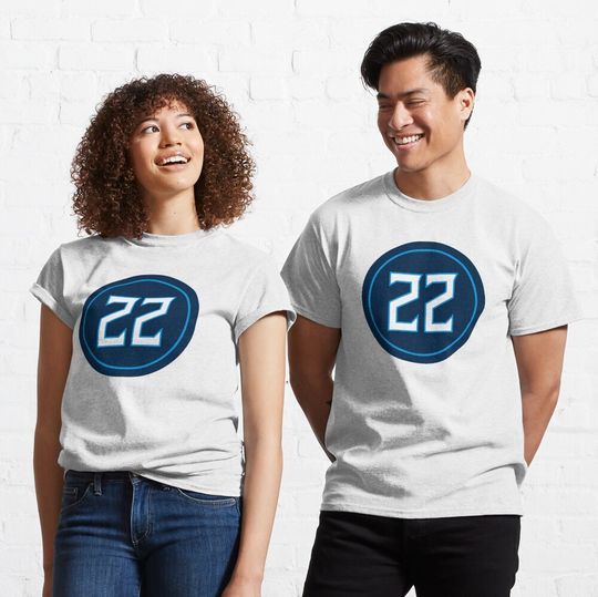 Discover Derrick Henry Number 22 Jersey Titans Inspired Classic T-Shirt