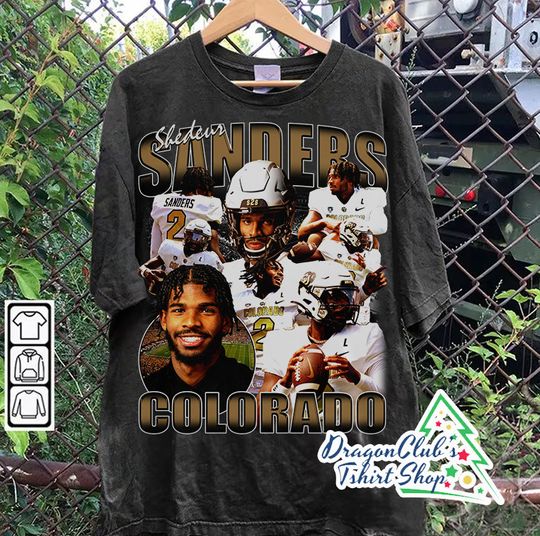 Discover Vintage 90s Graphic Style Shedeur Sanders T-Shirt Football T-Shirt