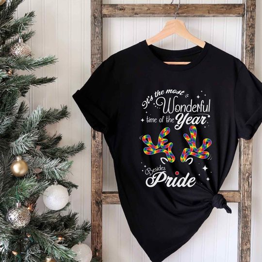 Discover Gay Christmas Shirt For Queer Christmas Shirt For LGBTQ Holiday Tee