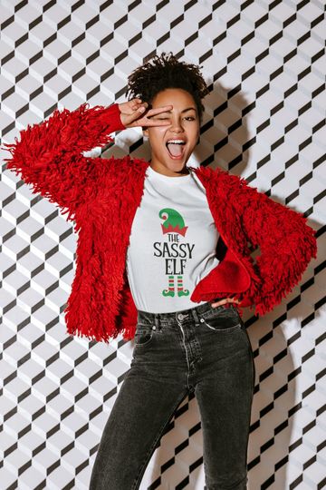 Discover Women's Softstyle Tee, SASSY ELF, Xmas Tee