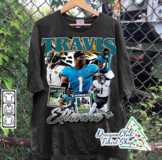 Discover Vintage 90s Graphic Style Travis Etienne T-Shirt Football T-Shirt