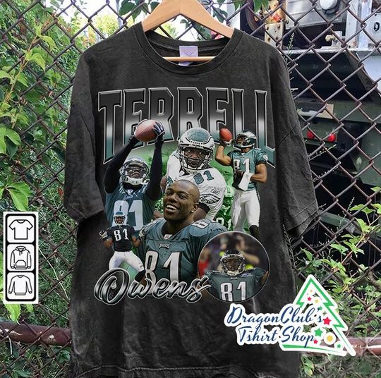 Discover Vintage 90s Graphic Style Terrell Owens T-Shirt Football T-Shirt