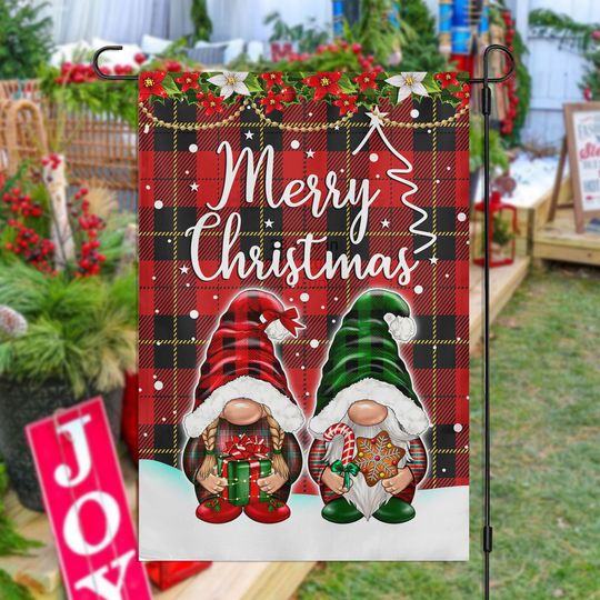 Discover Merry Christmas A Gnomely Holiday Cheer Garden Flag