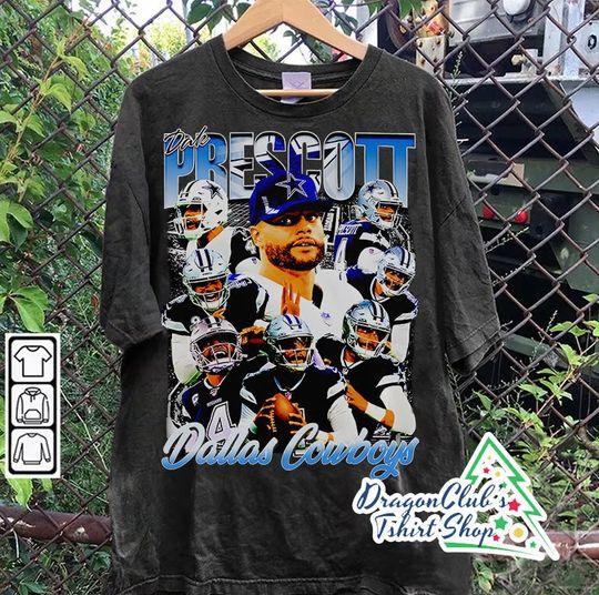 Discover Vintage 90s Graphic Style Dak Prescott T-Shirt Football T-Shirt