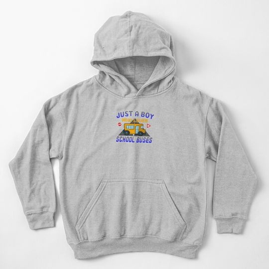 Discover Just A Boy Who Loves School Buses Kids Pullover Hoodie