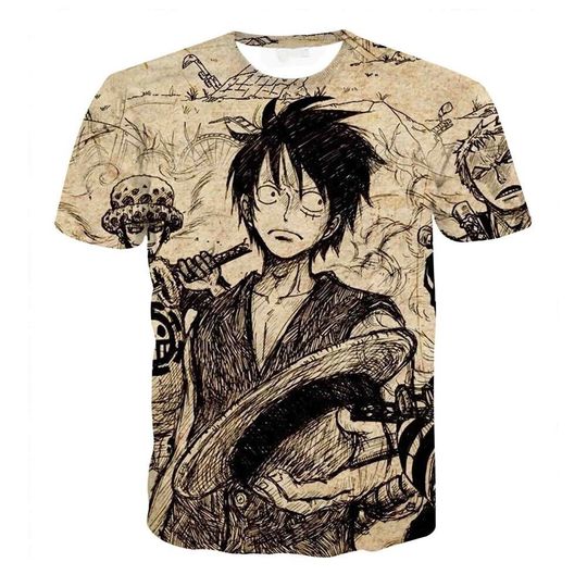 Discover One Piece Monkey D Luffy 3D T-Shirt
