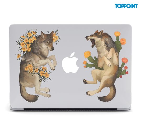 Discover Wolf Animal Mac Book Laptop Skin