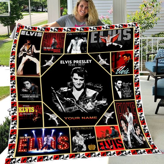 Discover Personalized Elvis presley Fleece Blanket