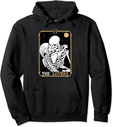 Discover Tarot Card Hoodie Blackcraft Tarot Card The Lovers Magic Occult Esoteric