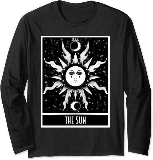 Discover Tarot Card Long Sleeve The Sun Tarot Card - Occult, Magic, Witchcraft
