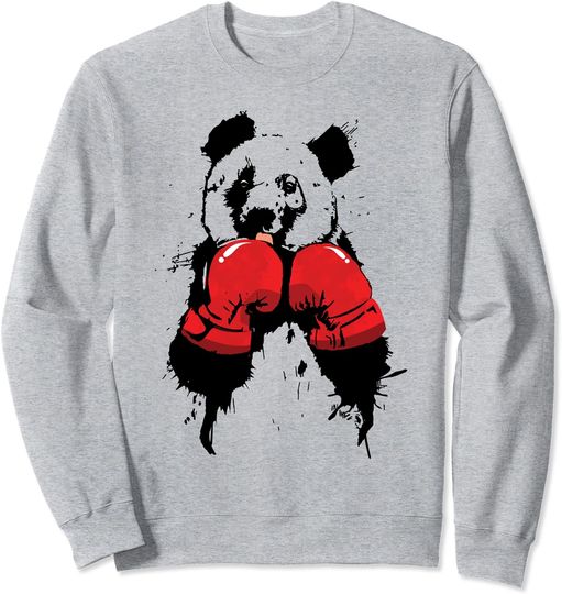 Discover Bears Boxing Sweatshirt Pop Art Boxing Panda Bear Boxer