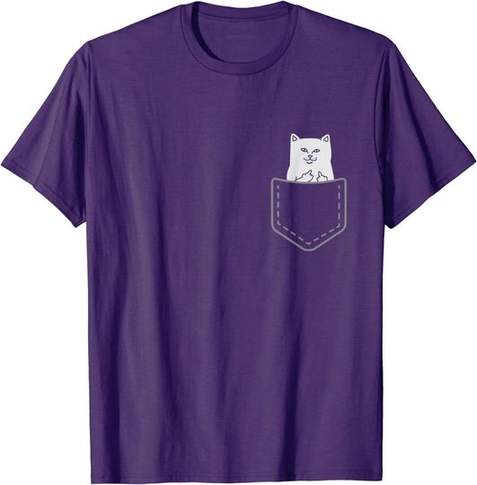 Discover Funny Cat Flipping Off T-Shirt