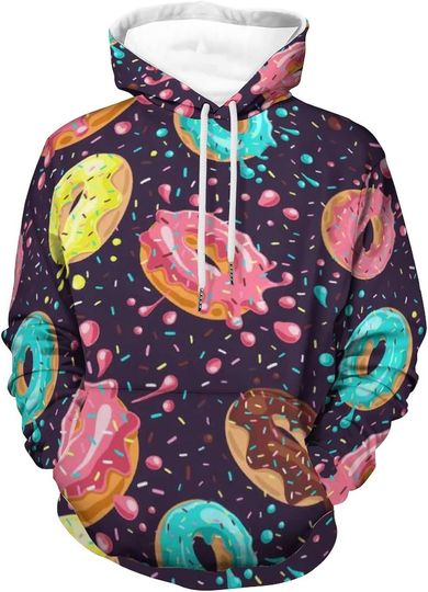 Discover Donut Pink Chocolate Unisex Hoodies 3D
