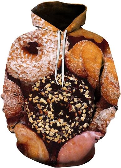 Discover Fashion 3D Printing Hoodie l Color Donut Food Dessert