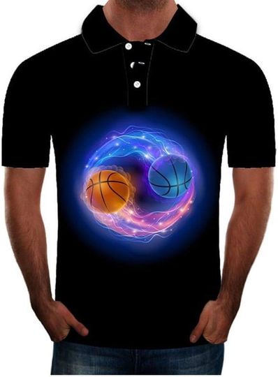 Discover 3D Polo Shirts - 3D Novelty Polo Shirts - Unisex Summer Casual Button Lapel Shor