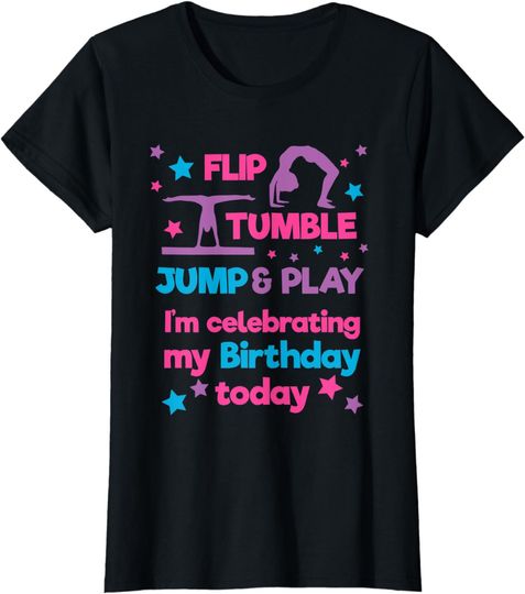 Discover Girl's Gymnastics Birthday Party T Shirt