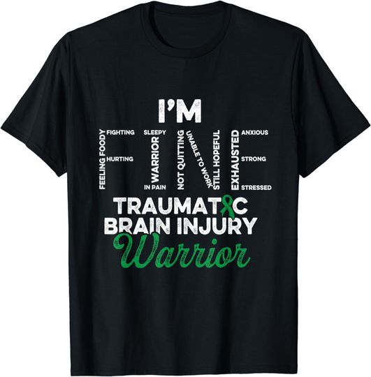 Discover Traumatic Brain Injury Survivor Fine TBI Warrior T-Shirt