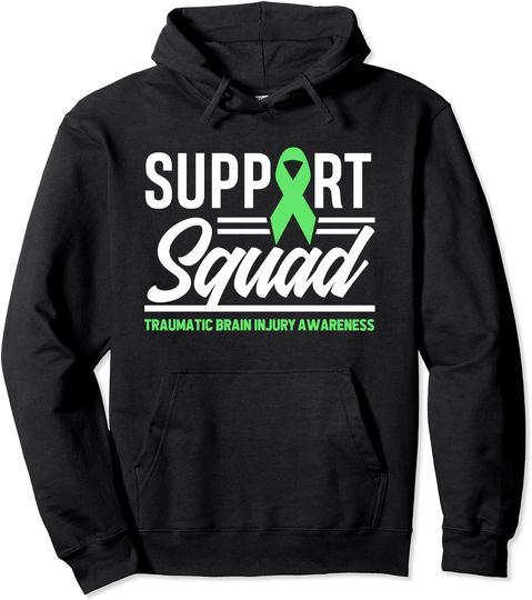 Discover Support TBI Support Squad Traumatic Brain Injury Awareness Pullover Hoodie