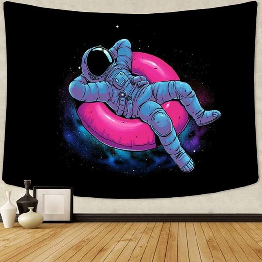 Discover Astronaut Tapestry-space Tapestry Funny Fantasy Space Art Tapestry