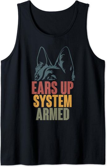 Discover German Shepherd Ears Up System Armed Tank Top