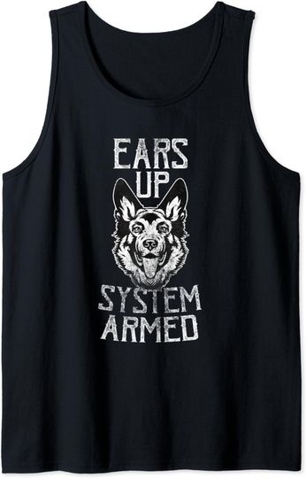 Discover German Shepherd Ears Up System Armed Tank Top