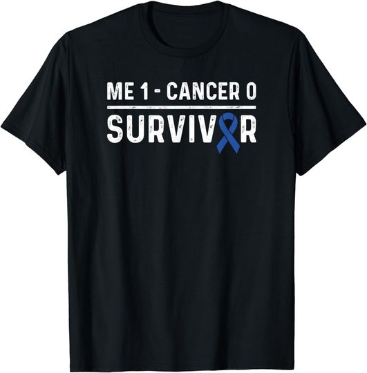 Discover Colon Cancer Awareness Products Blue Ribbon Survivor T-Shirt