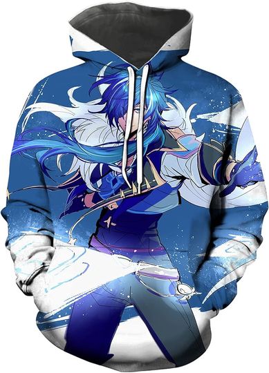 Discover Men's Genshin Impact Pullover Tops Kaeya Cosplay Hoodie Sweatshirt