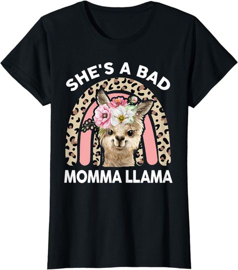 Discover She's a Bad Momma Llama Mama Gift T-Shirt
