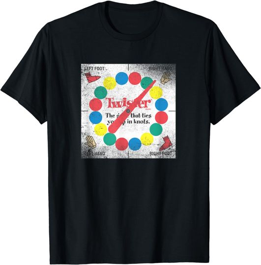 Discover Twister Distressed Classic Game Board T-Shirt