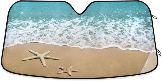 Discover Starfish Beach Car Windshield Sun Shades