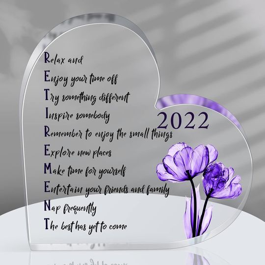 Discover Acrylic Heart Retirement Gift Keepsake
