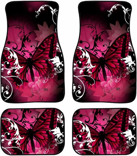 Discover Butterfly Printed Auto Car Floor Mats