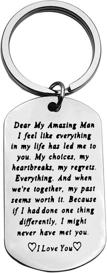 Discover I Love You Keychain Gift for Boyfriend