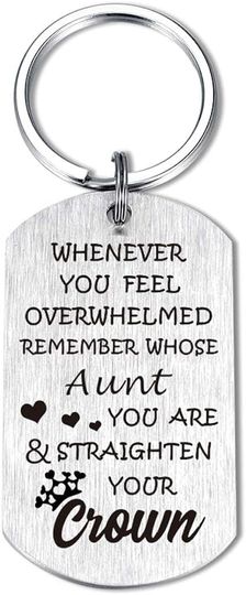 Discover Remember Whose Aunt Uncle You are Funny Gifts Birthday Keychain