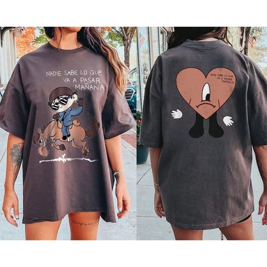 Discover Vintage B-a-d Bunny Chibi T-Shirt, B-a-d Bunny Most Wanted Tour 2024