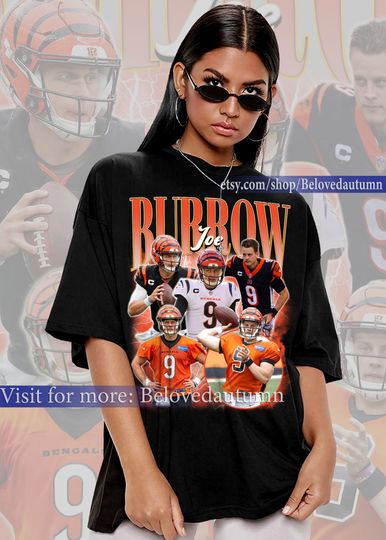 Discover Vintage Joe Burrow Shirt, Football Shirt, Vintage Joe Burrow Gift