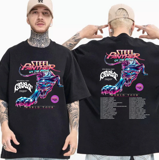 Discover Steel Panther On The Prowl World Tour Shirt, Steel Panther Band Shirt