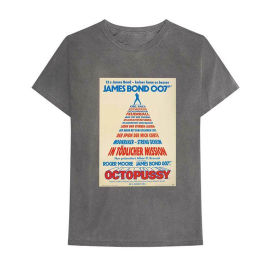 Discover James Bond 007 Octopussy German Poster Tee T-Shirt Mens Unisex