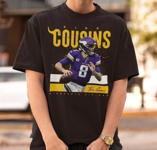 Discover Vintage 90s Graphic Style Kirk Cousins T-Shirt, Football T-Shirt, Sport T-Shirt