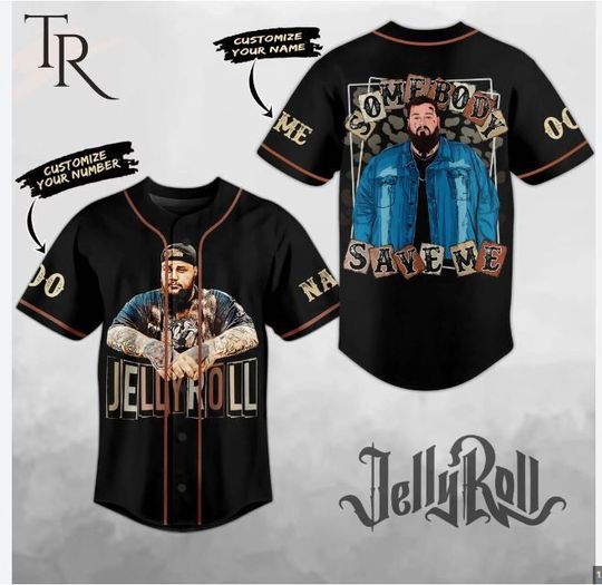 Discover Personalized Jelly Roll Baseball Jersey Shirt Some Body Save Me