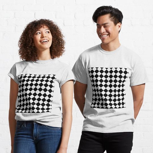 Discover Black and white checkerboard Classic T-Shirt