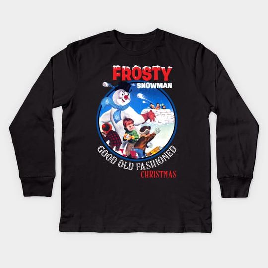 Discover Frosty the Snowman Vintage Christmas Kids Long Sleeve T-Shirt